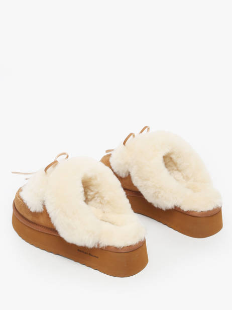 Slippers Uit Leder Nathan baume Bruin women 252N9001 ander zicht 2